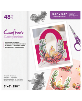 Crafter's Companion Candlelit Christmas 6x6 Inch Decoupage Topper Pad (CC-DTPAD6-CANCHR) Crafter's Companion Candlelit Christmas 6x6 Inch Decoupage Topper Pad (CC-DTPAD6-CANCHR)