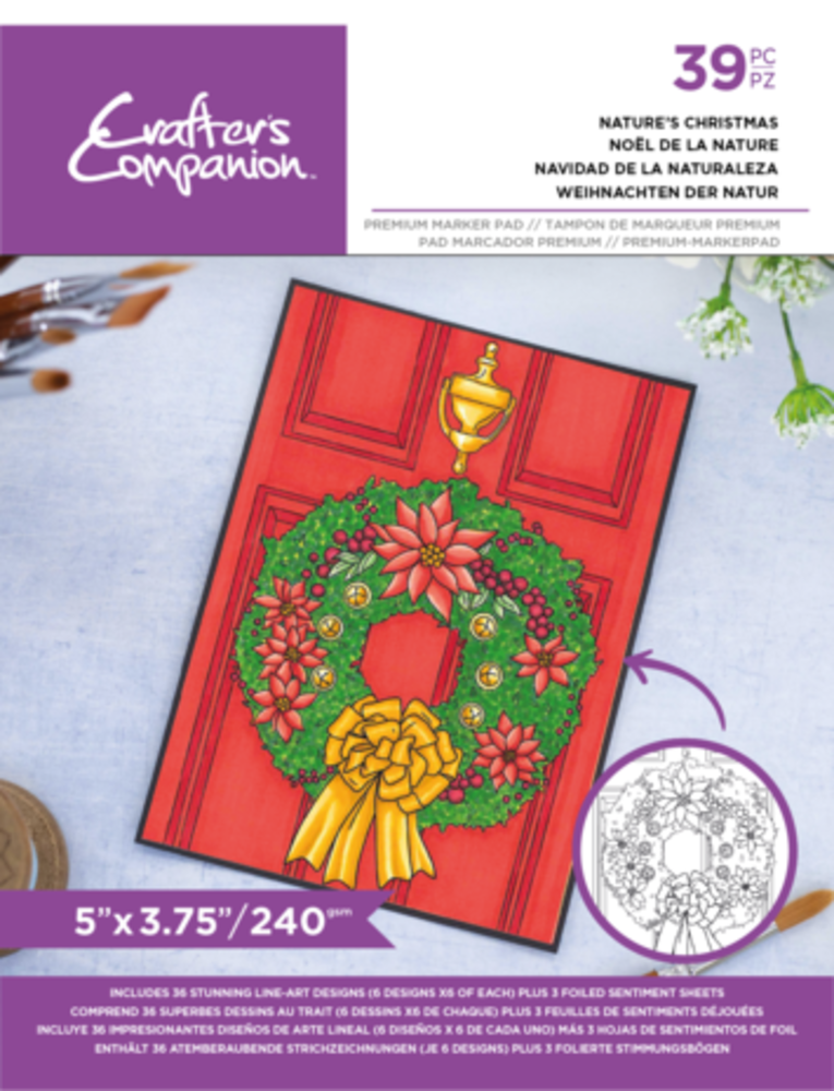 Crafter's Companion Card Front Colouring Pads Natures Christmas (CC-COLPAD-NACH) Crafter's Companion Card Front Colouring Pads Natures Christmas (CC-COLPAD-NACH)