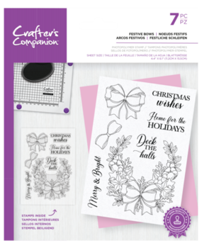 Crafter's Companion Winter Floral Clear Stamp Festive Bows (CC-STP-FESBOW) Crafter's Companion Winter Floral Clear Stamp Festive Bows (CC-STP-FESBOW)