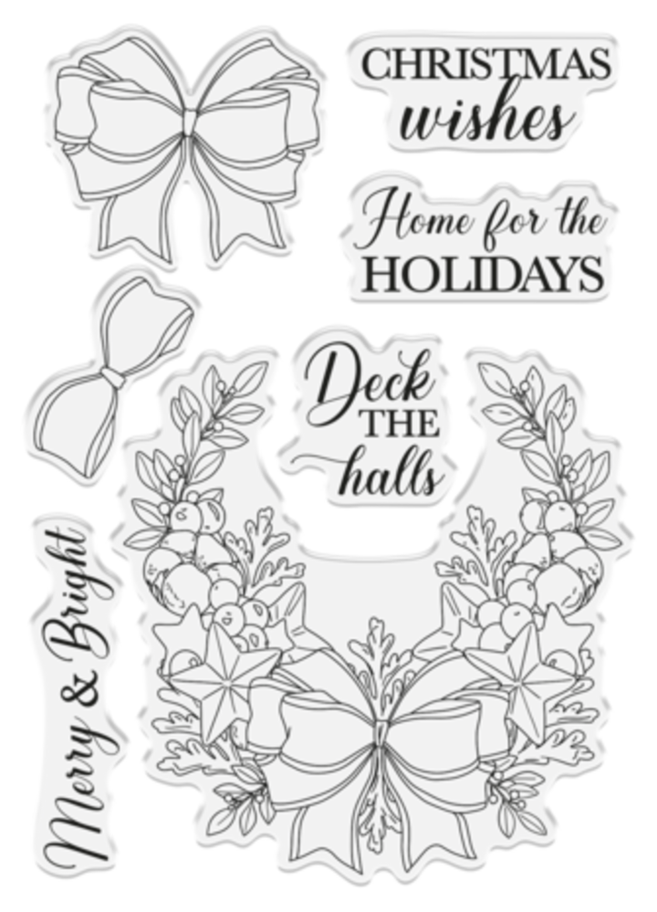 Crafter's Companion Winter Floral Clear Stamp Festive Bows (CC-STP-FESBOW) Crafter's Companion Winter Floral Clear Stamp Festive Bows (CC-STP-FESBOW)