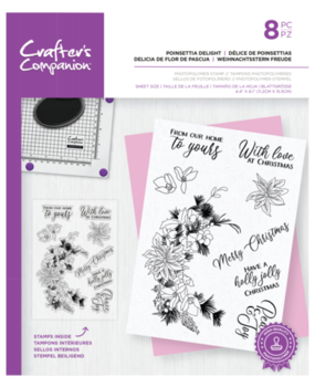 Crafter's Companion Winter Floral Clear Stamp Poinsettia Delight (CC-STP-POIDEL) Crafter's Companion Winter Floral Clear Stamp Poinsettia Delight (CC-STP-POIDEL)