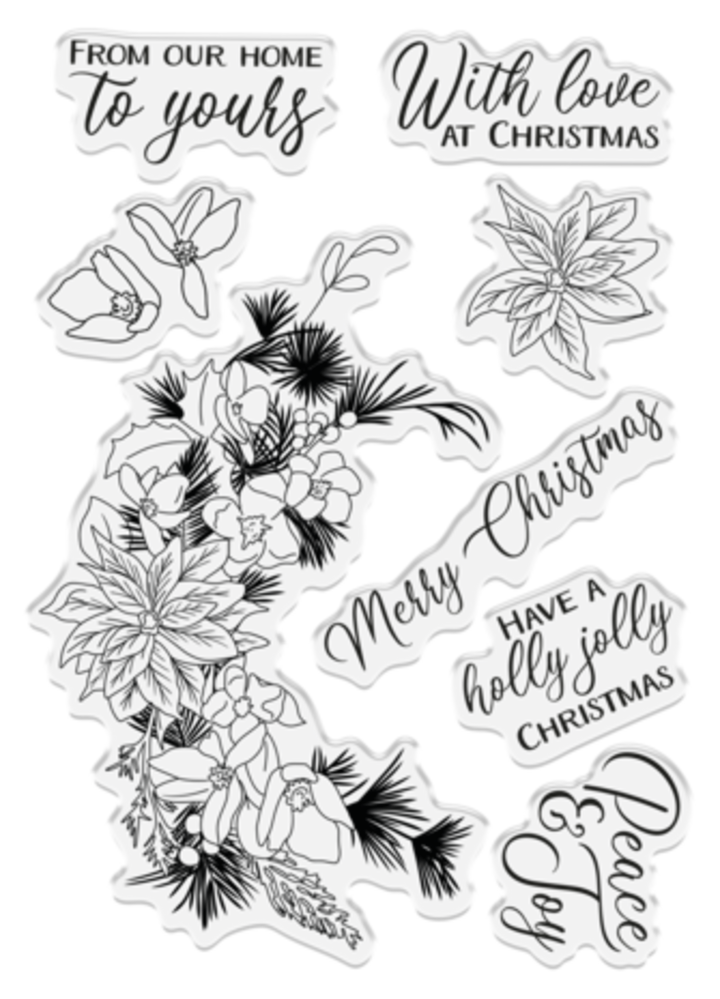 Crafter's Companion Winter Floral Clear Stamp Poinsettia Delight (CC-STP-POIDEL) Crafter's Companion Winter Floral Clear Stamp Poinsettia Delight (CC-STP-POIDEL)
