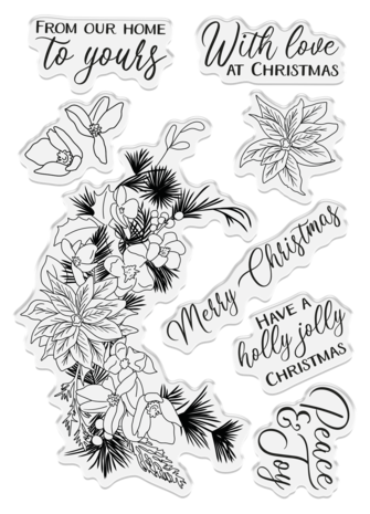 Crafter's Companion Winter Floral Clear Stamp Poinsettia Delight (CC-STP-POIDEL) Crafter's Companion Winter Floral Clear Stamp Poinsettia Delight (CC-STP-POIDEL)