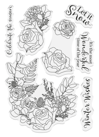 Crafter's Companion Winter Floral Clear Stamp Winter Roses (CC-STP-WINROS) Crafter's Companion Winter Floral Clear Stamp Winter Roses (CC-STP-WINROS)