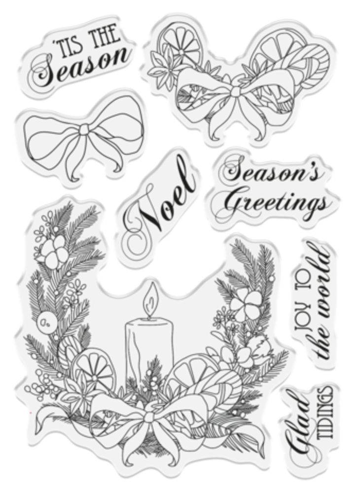 Crafter's Companion Winter Floral Clear Stamp Candlelit Christmas (CC-STP-CANCHR) Crafter's Companion Winter Floral Clear Stamp Candlelit Christmas (CC-STP-CANCHR)