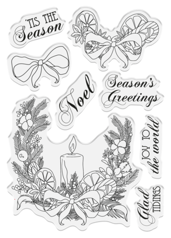 Crafter's Companion Winter Floral Clear Stamp Candlelit Christmas (CC-STP-CANCHR) Crafter's Companion Winter Floral Clear Stamp Candlelit Christmas (CC-STP-CANCHR)