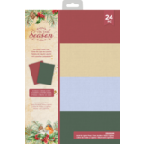 Crafter's Companion Tis the Season A4 Luxury Linen Card Pack (TTS-LMIXCARD-A4)
