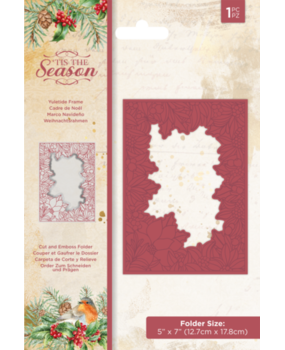 Crafter's Companion Tis the Season Yuletide Frame 5x7 Inch Cut & Emboss Folder (TTS-CEF5-YULFR)