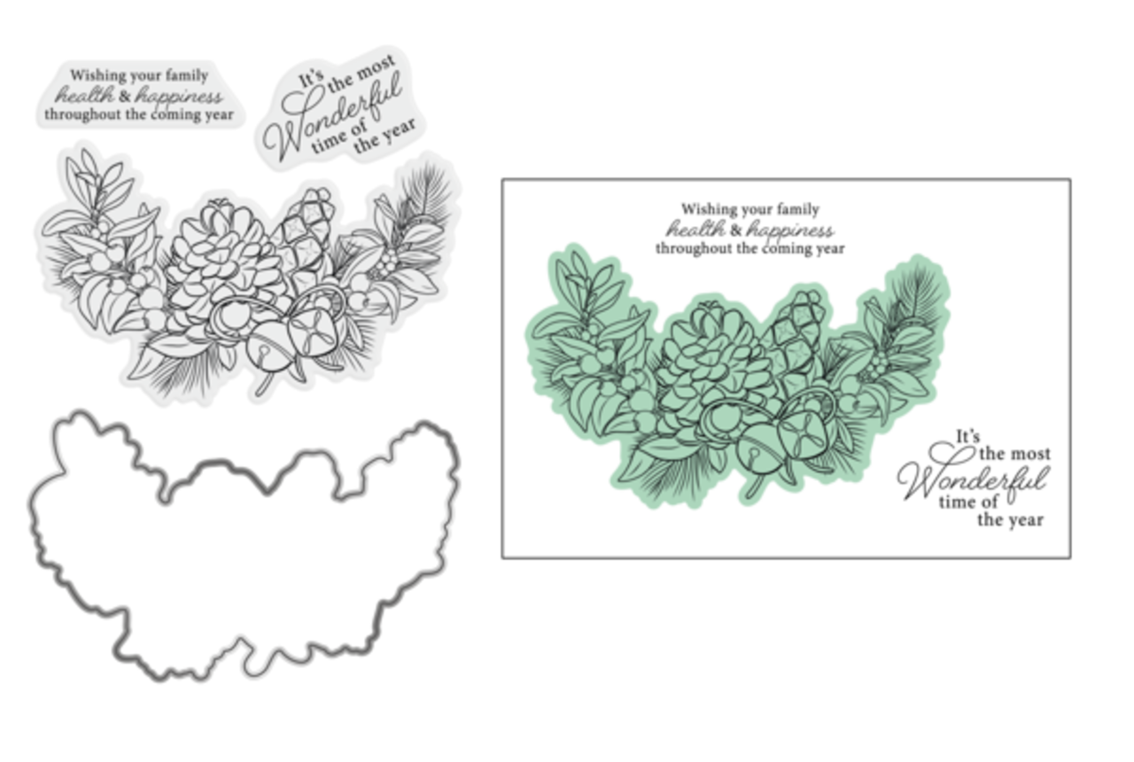 Crafter's Companion Tis the Season Stamp & Die Wonderful Time of the Year (TTS-STD-WTOTY)