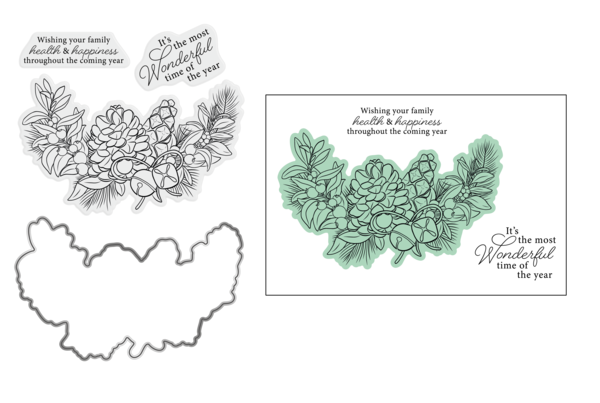 Crafter's Companion Tis the Season Stamp & Die Wonderful Time of the Year (TTS-STD-WTOTY)