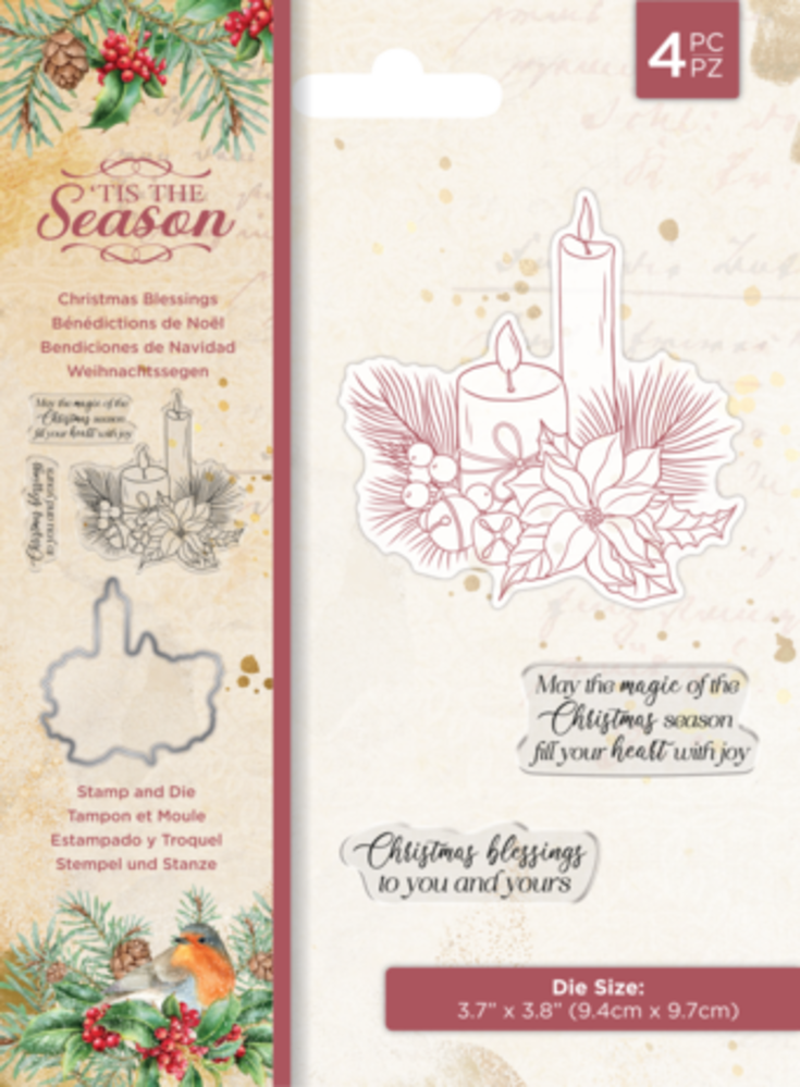 Crafter's Companion Tis the Season Stamp & Die Christmas Blessings (TTS-STD-CBLESS) Crafter's Companion Tis the Season Stamp & Die Christmas Blessings (TTS-STD-CBLESS)