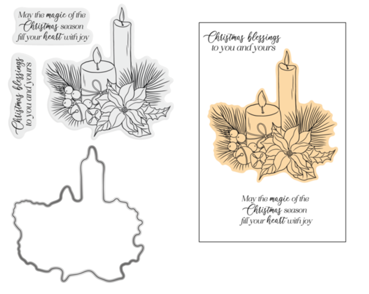 Crafter's Companion Tis the Season Stamp & Die Christmas Blessings (TTS-STD-CBLESS) Crafter's Companion Tis the Season Stamp & Die Christmas Blessings (TTS-STD-CBLESS)