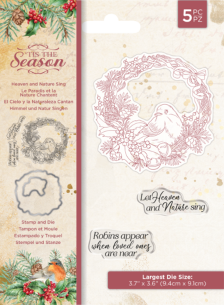 Crafter's Companion Tis the Season Stamp & Die Heaven and Nature Sing (TTS-STD-HANS)