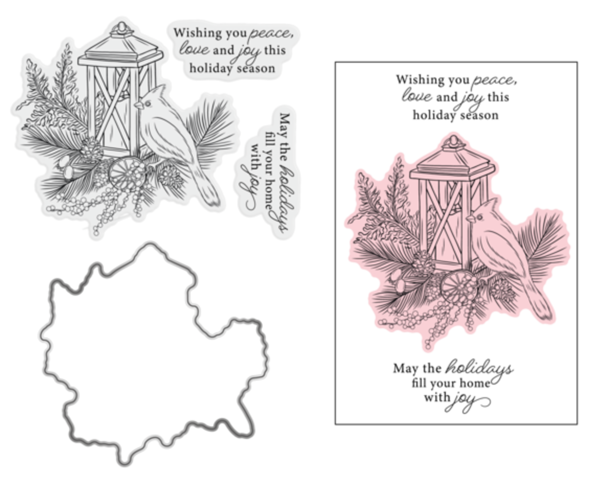 Crafter's Companion Tis the Season Stamp & Die Holiday Wishes (TTS-STD-HOLWISH)