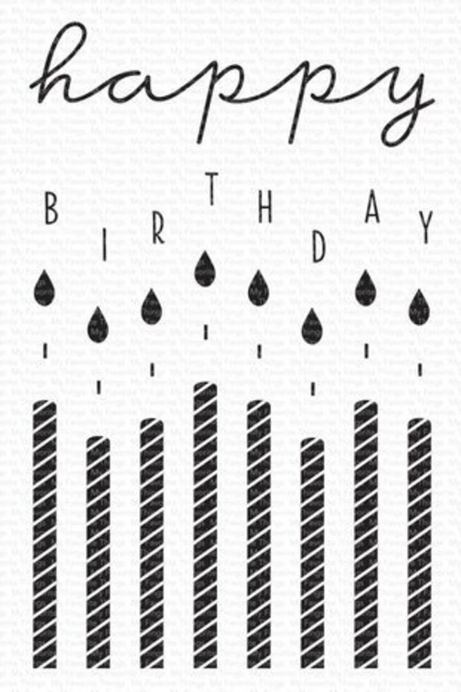 My Favorite Things Happy Birthday Candles Clear Stamps (CS-708)