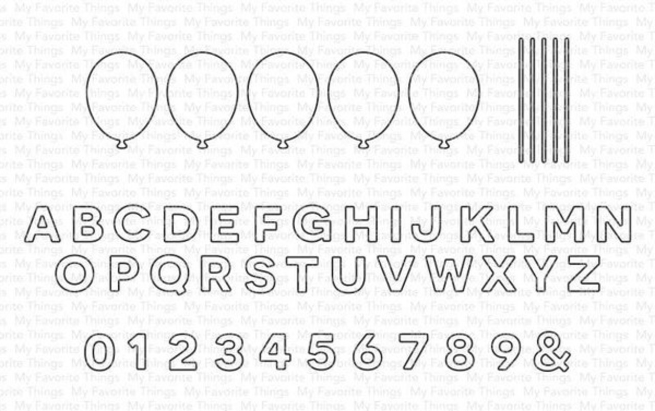My Favorite Things Die-namics Balloon Alphabet and Numbers (MFT-2345) My Favorite Things Die-namics Balloon Alphabet and Numbers (MFT-2345)