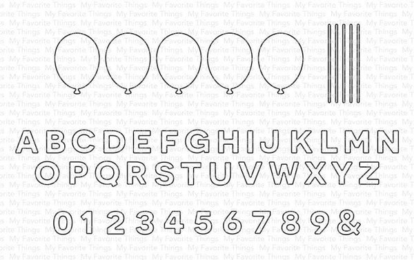 My Favorite Things Die-namics Balloon Alphabet and Numbers (MFT-2345) My Favorite Things Die-namics Balloon Alphabet and Numbers (MFT-2345)