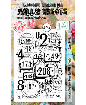 AALL and Create Clear Stamp Set A6 Round Digits (AALL-TP-755)