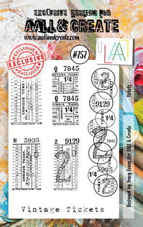 AALL and Create Clear Stamp Set A7 Tickets (AALL-TP-757) AALL and Create Clear Stamp Set A7 Tickets (AALL-TP-757)