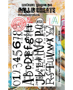 AALL and Create Clear Stamp Set A7 Hidden Words (AALL-TP-758)