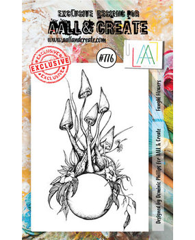 AALL and Create Clear Stamp Set A7 Funghi Flowers (AALL-TP-776)