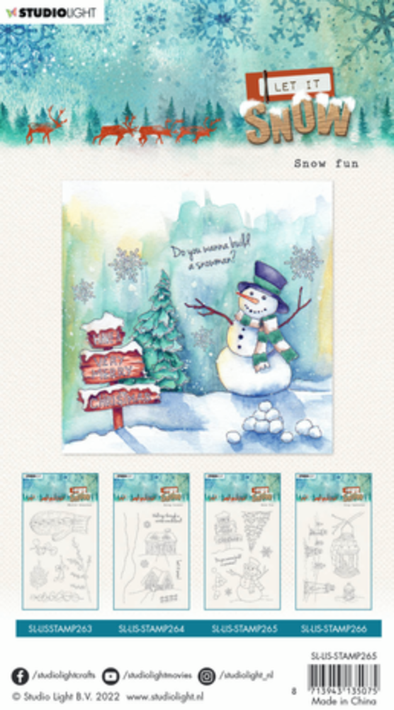 Studio Light Let It Snow Clear Stamps Snow Fun (SL-LIS-STAMP265)