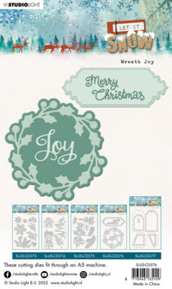 Studio Light Let It Snow Snijmal Wreath Joy (SL-LIS-CD376) Studio Light Let It Snow Snijmal Wreath Joy (SL-LIS-CD376)
