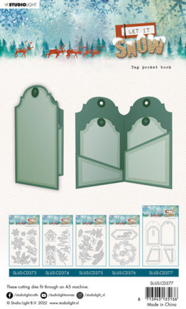 Studio Light Let It Snow Snijmal Tag Pocket Book (SL-LIS-CD377) Studio Light Let It Snow Snijmal Tag Pocket Book (SL-LIS-CD377)