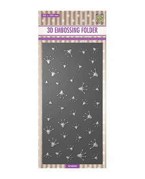 Nellie Snellen Slimline Frog Footprints 3D Embossing Folder (EF3D053) Nellie Snellen Slimline Frog Footprints 3D Embossing Folder (EF3D053)