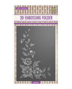 Nellie Snellen Flower Corner 2 3D Embossing Folder (EF3D057) Nellie Snellen Flower Corner 2 3D Embossing Folder (EF3D057)