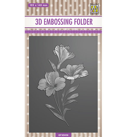 Nellie Snellen Orchid 3D Embossing Folder (EF3D059) Nellie Snellen Orchid 3D Embossing Folder (EF3D059)