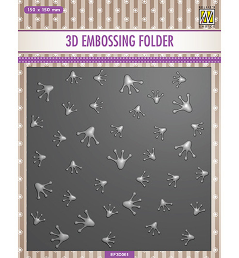 Nellie Snellen Frog Footprints 3D Embossing Folder (EF3D061) Nellie Snellen Frog Footprints 3D Embossing Folder (EF3D061)