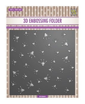 Nellie Snellen Frog Footprints 3D Embossing Folder (EF3D061) Nellie Snellen Frog Footprints 3D Embossing Folder (EF3D061)