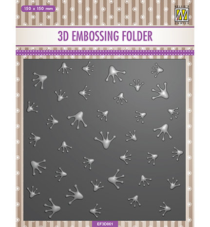 Nellie Snellen Frog Footprints 3D Embossing Folder (EF3D061) Nellie Snellen Frog Footprints 3D Embossing Folder (EF3D061)