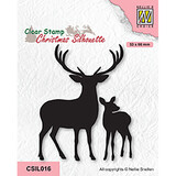Nellie Snellen Clear Stamp Deer with Young (CSIL016)