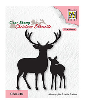 Nellie Snellen Clear Stamp Deer with Young (CSIL016) Nellie Snellen Clear Stamp Deer with Young (CSIL016)