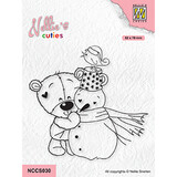Nellie Snellen Clear Stamp Snowman with Bear (NCCS030)