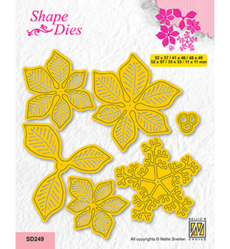 Nellie Snellen Snijmal Poinsettia with Stamen (SD249)