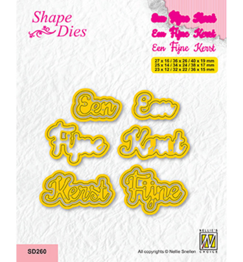 Nellie Snellen Snijmal Een Fijne Kerst (SD260)