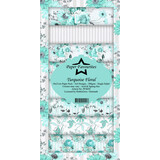 Paper Favourites Turquoise Floral Slimline Paper Pack (PFS059)