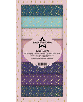 Paper Favourites Gold Drops Slimline Paper Pack (PFS060)