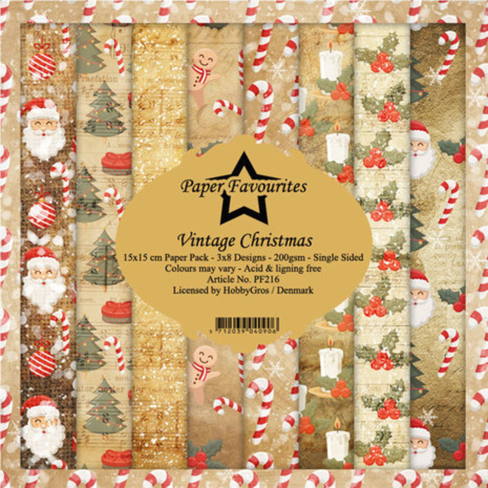 Paper Favourites Vintage Christmas 6x6 Inch Paper Pack (PF216)