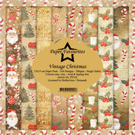 Paper Favourites Vintage Christmas 6x6 Inch Paper Pack (PF216)