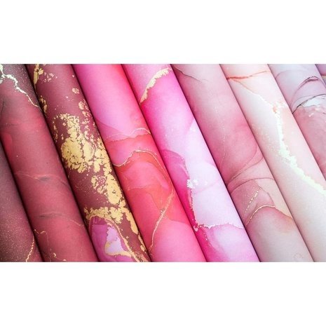 Craft Consortium Essential Craft Papers 6x6 Inch Paper Pad Ink Drops Rose (CCEPAD022B)