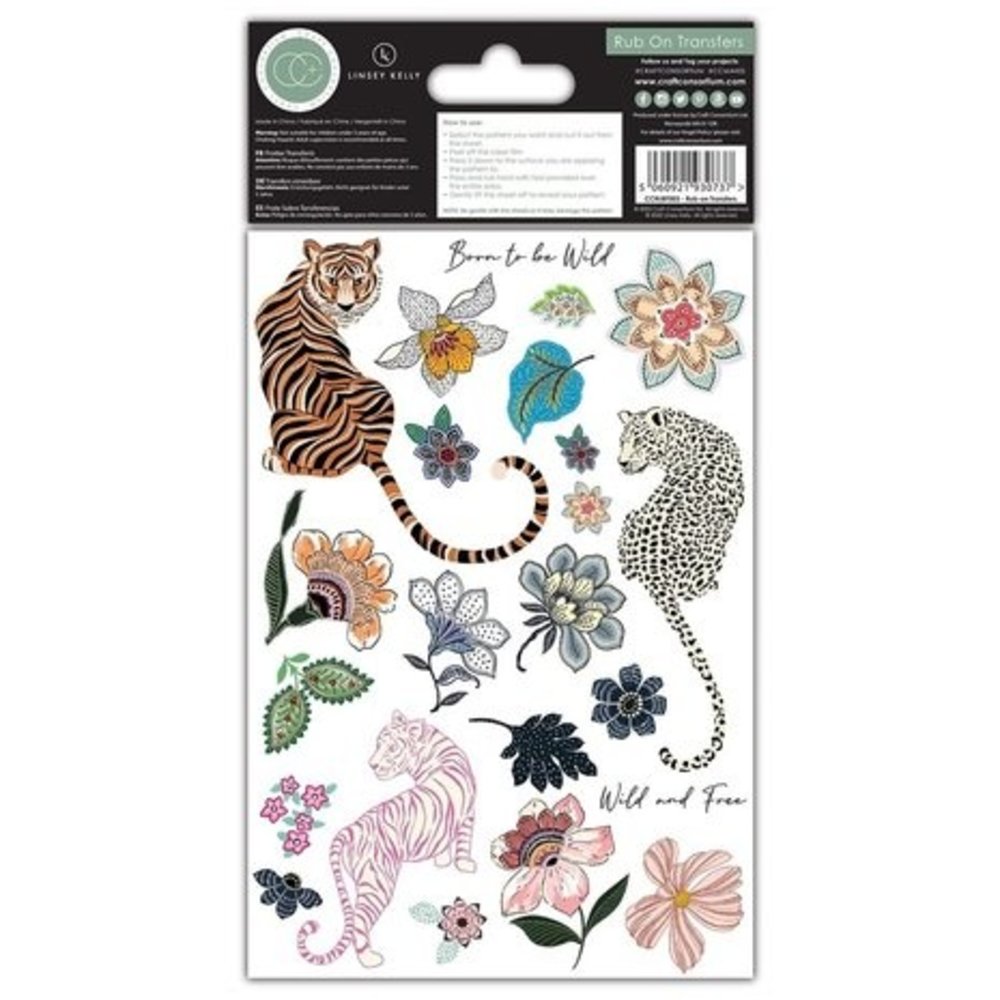 Craft Consortium Enchanted Jungle Rub-on Transfers (CCRUBT003)
