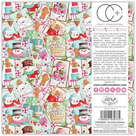 Craft Consortium Candy Christmas 6x6 Inch Paper Pad (CCPPAD037B) Craft Consortium Candy Christmas 6x6 Inch Paper Pad (CCPPAD037B)