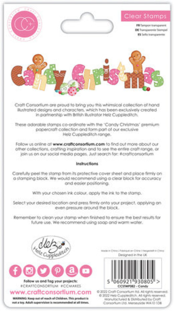 Craft Consortium Candy Christmas Clear Stamps Candy (CCSTMP082) Craft Consortium Candy Christmas Clear Stamps Candy (CCSTMP082)