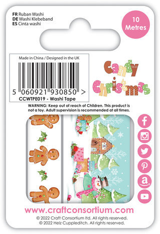 Craft Consortium Candy Christmas Washi Tape (CCWTPE019) Craft Consortium Candy Christmas Washi Tape (CCWTPE019)