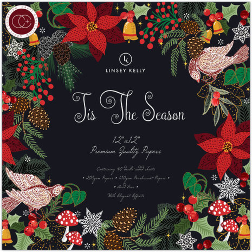 Craft Consortium Tis the Season 12x12 Inch Paper Pad (CCPPAD038) Craft Consortium Tis the Season 12x12 Inch Paper Pad (CCPPAD038)