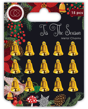Craft Consortium Tis the Season Metal Charms Gold Bells (CCMCHRM037) Craft Consortium Tis the Season Metal Charms Gold Bells (CCMCHRM037)